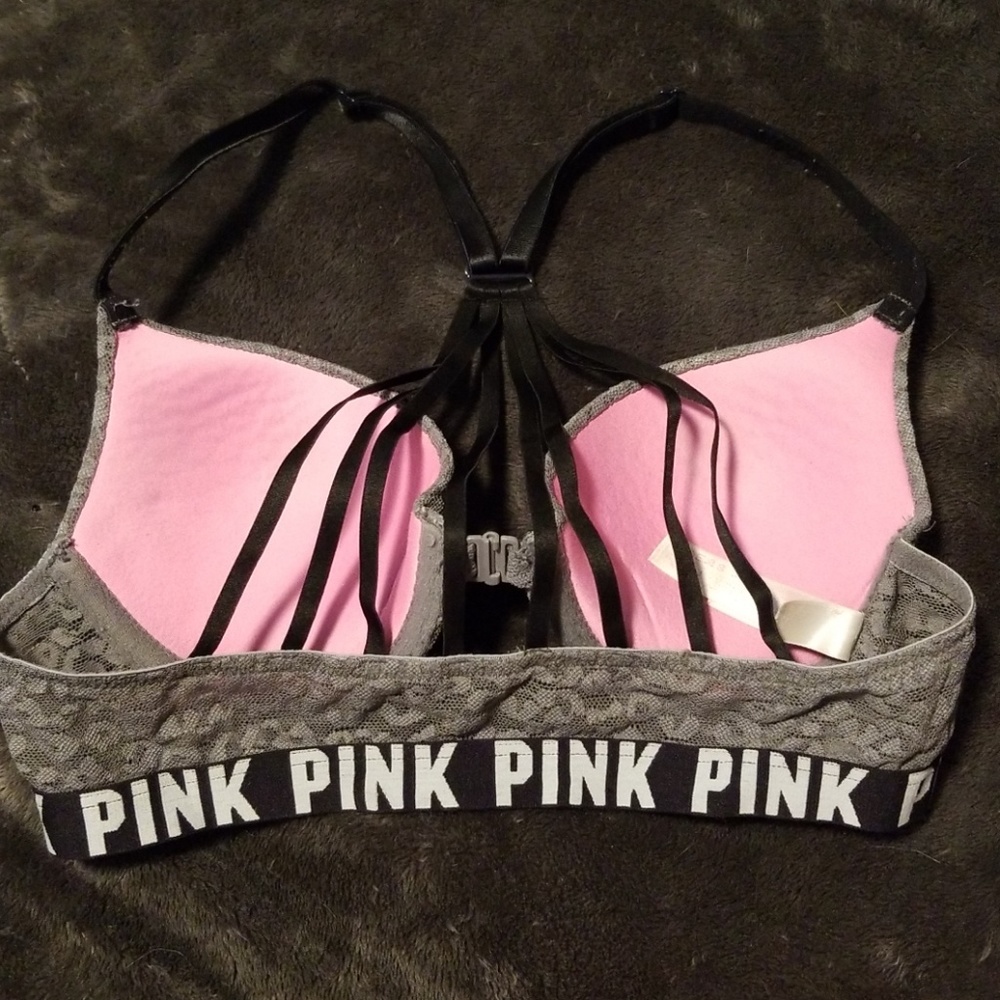 Vs PINK strappy back/ front snap bra